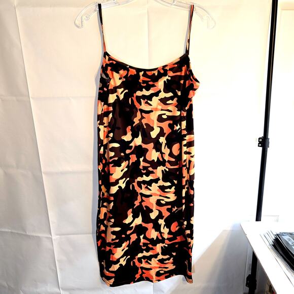 Girl's Extra Large Sleeveless Orange Maxi BOHO Sun Dress Kid Size 16 18 Junior's - Picture 3 of 7